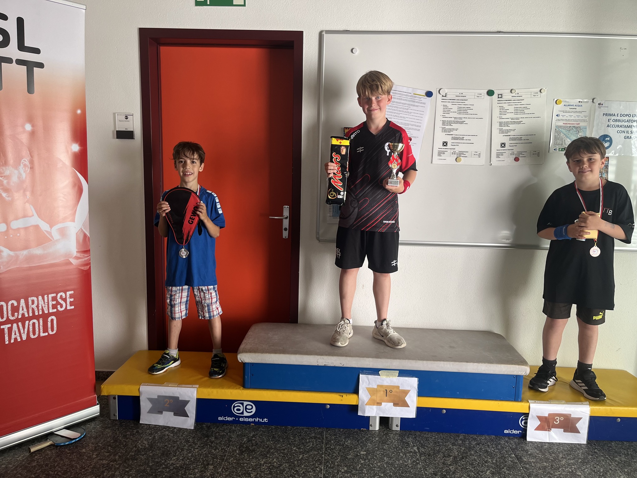foto podio Torneo Junior&Over Locarno