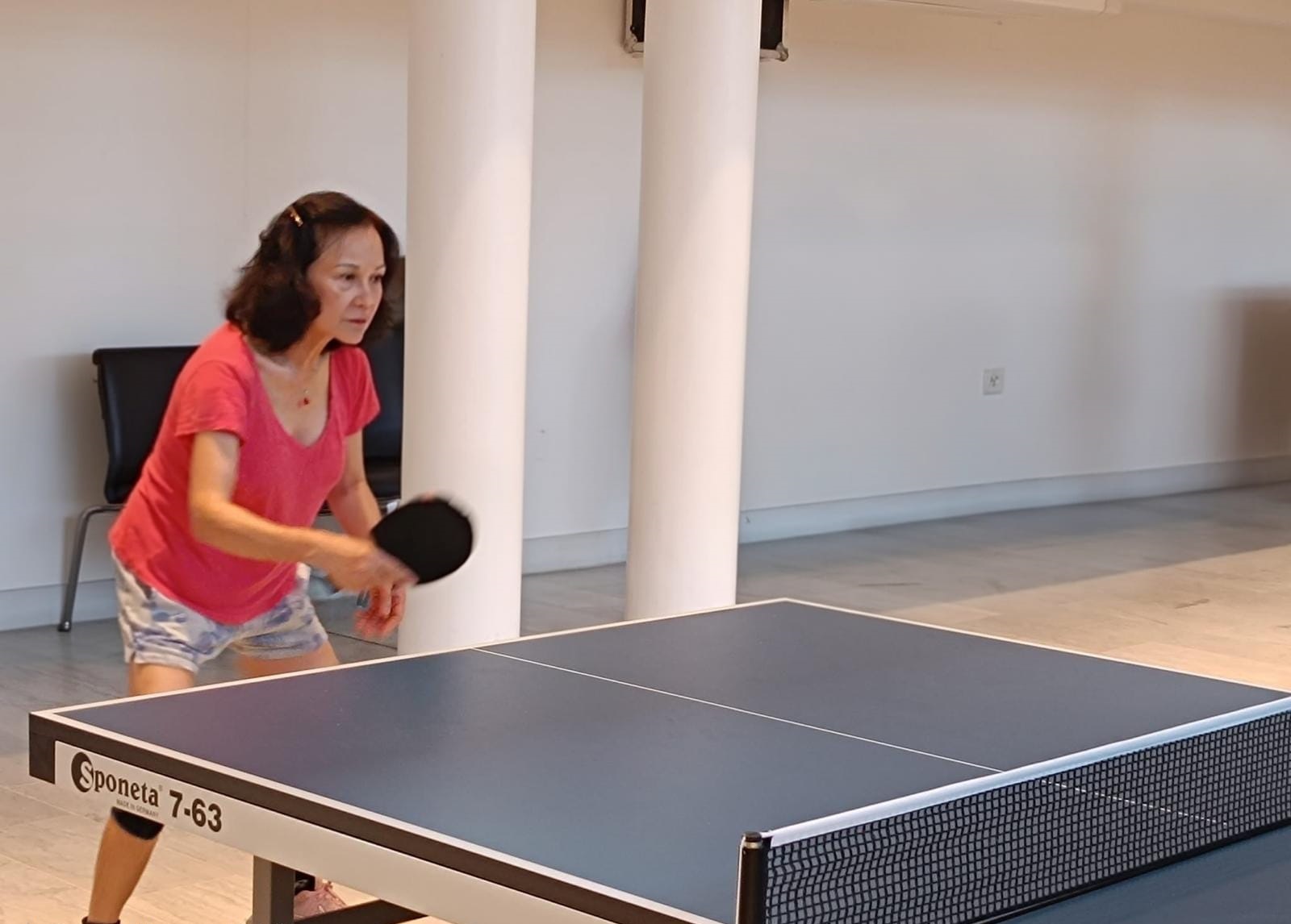 Milena allenamento rovescio